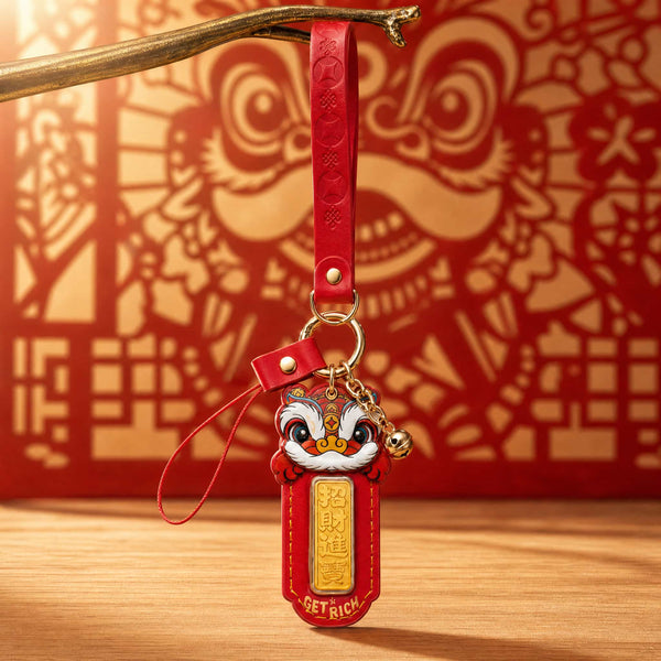 24K Gold Lion Fortune Pendant | Master Xi