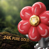 24K Gold Money Flower Ornament - Pure Gold Foil Detail