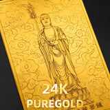 24K Gold Phone Sticker Dizang Bodhisattva Pure Gold Detail Texture design by Master Xi