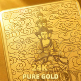 24K Gold Phone Sticker Samantabhadra Bodhisattva Pure Gold Detail Texture design by Master Xi