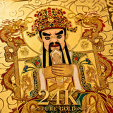 24K Gold Phone Sticker Wealth Dragon King , Pure Gold Foil Detail design by Master Xi