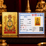 24K Gold Phone Sticker Wealth Dragon King,Certificate of Authenticity design by Master Xi