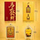 24K Gold Phone Sticker Wealth Dragon King , Size Comparison design by Master Xi