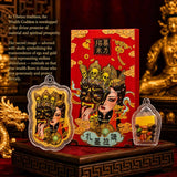 24K Gold Phone Sticker Wealth Tibetan Goddess , Cultural Heritage design by Master Xi