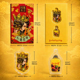 24K Gold Phone Sticker Wealth Tibetan Goddess , Size Comparison design by Master Xi